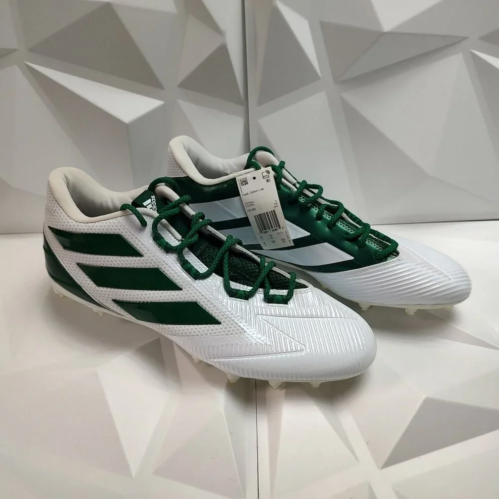 Adidas Mens Football Cleats 16 White Green Shoe Lacrosse Freak Carbon Low - Picture 6 of 16